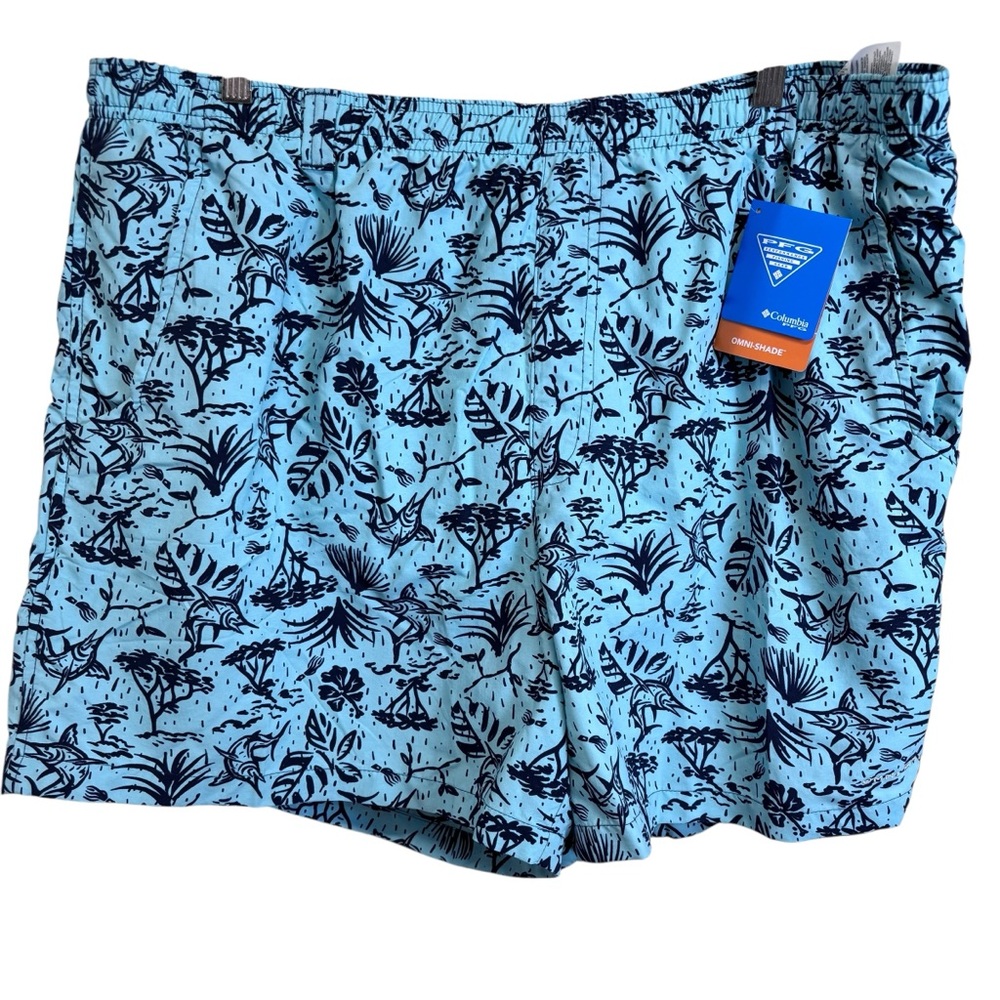 Columbia PFG Omni-Shade Fish Pattern Swim Trunks size 2X